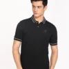 PETER ENGLAND Men Solid Polo Neck Polycotton T-Shirt